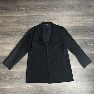 EILEEN FISHER Womens Wool Blazer‎ Size M Open Front Jacket Minimalist Academia